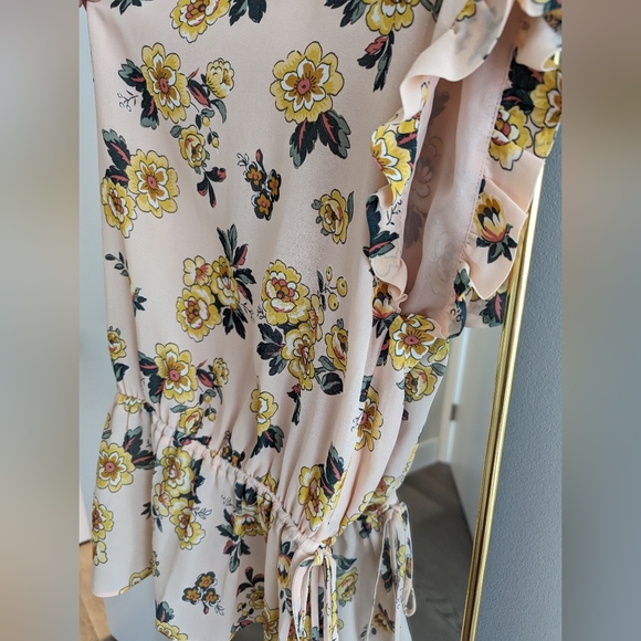 LOFT Pink Floral Blouse XSP - Picture 3 of 4